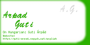 arpad guti business card